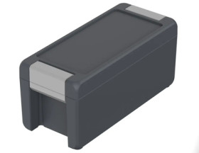 Aluminum enclosure, (L x W x H) 199 x 86 x 90 mm, graphite gray (RAL 7024), IP69K, 00124134