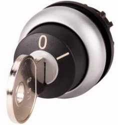 Eaton 111786 M22-WRS-MS5-A1 Przycisk kluczykowy pierścień przedni z tworzywa sztucznego klucz czarny 1 szt.