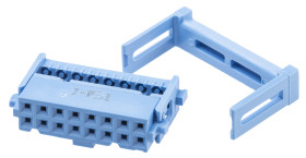 Złącze IDC kablowe 90°, 1A, 16-pinowe, raster: 2.54mm, seria: AMP-LATCH 609, TE Connectivity