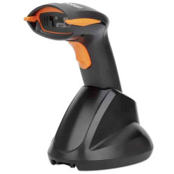 Manhattan 179768 Wireless Barcode Scanner Black Orange Handheld USB Type A