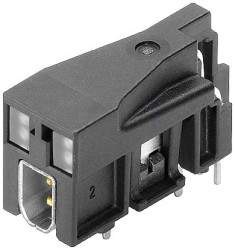 Weidmüller 2795120000 Listwa kołkowa, męska, standardowa IE-PCB-SP0-P-90V-THR-YG/YG, piny: 2, 4 A, 100 szt.