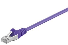 CAT 5e Kabel łączący, SF/UTP, Fioletowy - Długość kabla 1.5 m
