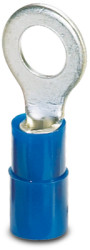 Insulated ring cable lug, 1.5-2.5 mm², AWG 16 to 14, 5.3 mm, M5, blue, 3240024
