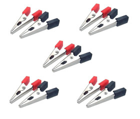 Opencircuit Alligator Clip 45mm - 5x Red and 5x Black