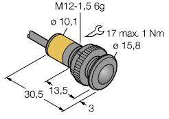 Bezzwrotny czujnik fotoelektryczny Turck SB12TE1 3011138 1 szt.