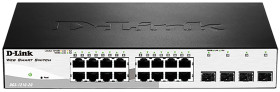 Nie Ethernet Switch 20-portowy , montaż: stacjonarny, szafa Rack Gigabit 10/100/1000Mbit/s 20 4, D-Link Element