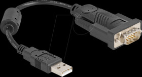 61549 Adapter cable USB to serial RS232 / DB9, ferrite, 0.25 m
