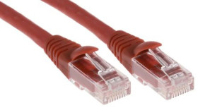 Kabel kategorii 6, Czerwony, Wtyk RJ45/męski RJ45dł.: 3m, mat. koszulki: LSZH