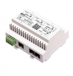 Przełącznik 4 stref do paneli Inspiro + wideo/audio, obsługa do 1020 lokali, na szynę DIN SW4S-DIN