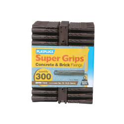 Plasplugs BP539CC BP 539 Solid Wall Super Grips&#x2122; Fixings Brown (300)