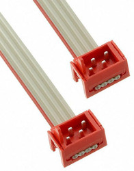 Kabel taśmowy 4-żyłowy raster 1.27mm Płaski, AWG 28 AWG Nieekranowany TE Connectivity -40 → +105 °C.