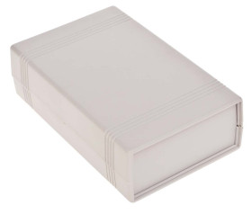 Obudowa Poliwęglan szerokość zew. 91mm długość zew. 146 mm wys. zew. 43,3 mm RS PRO IP30 Jasnoszary