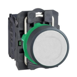 Biały, przycisk Harmony XB5 diam22 przeł. 1no XB5AACUST01