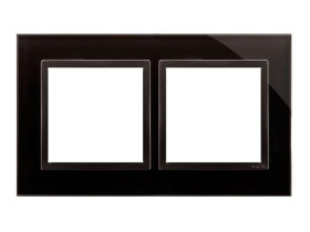 SIMON 54 Ramka 2 podwójna Nature-Szkło ZASTYGŁA LAWA IP20/IP44* (*IP44-należy zastosować zestaw uszczelek DUN2) DRN2/73 KONTAKT