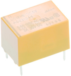 Relay, 1 Form C (NO/NC), 12 V (DC), 720 Ω, 2 A, 220 V (DC), 250 V (AC), monostable, DS1ES12J