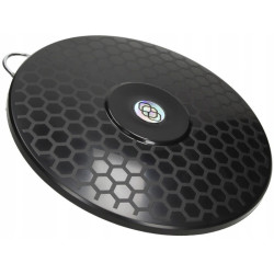 Antena TV Compact DVB-T czarna dookólna aktywna z zasilaczem 230V