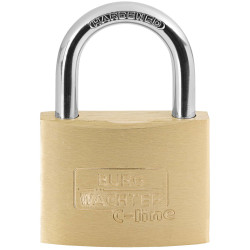 Burg W&#xE4;chter 3031 Padlock Brass Body Hard Steel Bracket Double Locked