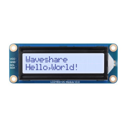 Moduł LCD1602 I2C szary 2×16 alfanumeryczny - Waveshare 30495