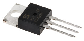 Regulator napięcia 5 V TO-220 Otwór przezierny wyjścia: 1 Stałe TS7805CZ COG