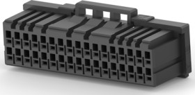 Socket housing, 34 pole, pitch 2 mm, straight, black, 1-2333134-7