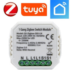 Przekaźnik dopuszkowy 1k ZRS1LN LN ZIGBEE TUYA RTX