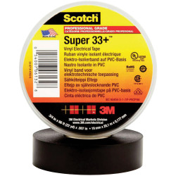 3M SUPER33&#x2B;-19X20 Scotch&#xAE; Vinyl Electrical Tape Super 33&#x2B;, Black, 19 mm x 20 m