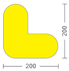 Tablica ostrzegawcza, kolor: Żółty, materiał PVC Ogólne niebezpieczeństwo Znak podłogowy