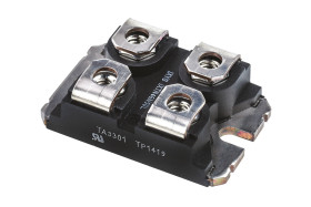 MOSFET N-kanałowy 46 A SOT-227 500 V Montaż na śrubie Pojedynczy 700 W 160 miliomów