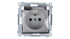 Simon 54 Gniazdo Bryzgoszczelne Z/U Ip44 Z Klapką Transparentną Białe...