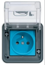W.1 E-Vehicle Gniazdo ładowania pojazdów elektrycznych natynkowe 2P+E IP55 szary XEV080