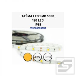 Taśma LED żółta 150LED/5m 5050 12VDC/IP65/36W LEDstrip5050Y/30