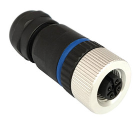 Złącze wielostykowe przemysłowe 3-pinowe M12, panelowe Gniazdo Bulgin
