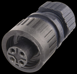 CA 3 LD 3-pin +PE plug-in socket, straight