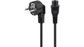 Kabel Sieciowy (Styk Ochronny) Kątowy, 1,8 M, Czarny - Długość Kabla 1.8 M