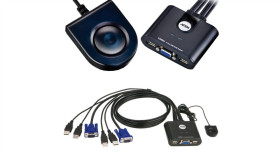 Przełącznik Kvm 2-Portowy Switch 2X (Wtyki 2Xusb + Vga) / Gniazda 2Xusb + Vga...