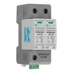 Warystorowy ogranicznik przepięć do instalacji fotowoltaicznych PV 2P, 1000V DC, typ 2 (klasa C) SPMO40C\2P-PV1000