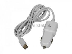 Ład. sam. USB micro Typ C 5V, 2,1A; biała