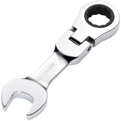 Draper 27974 HI-TORQ&#xAE; Metric Stubby Flexi Head Ratchet Spanner 16mm