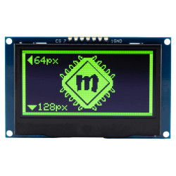 Wyświetlacz OLED 2,42" 128x64px zielony
