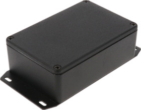 Aluminum die cast enclosure, (L x W x H) 116 x 77 x 38 mm, black (RAL 9005), IP65, 1590WB3FBK