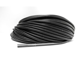 Peszel giętki rozcięty LDPE 10/7 rura karbowana czarna 50m 04.2 ELEKTROPLAST STRÓŻA