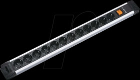 330.103 Power strip, 12 x Type F - CEE 7/3, black