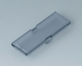 Front plate, PC, (W x H) 14 x 42 mm, smoked glass, B6800400