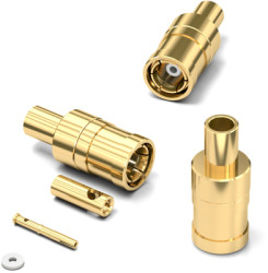 SMB plug 50 Ω, RG-178, RG-196, crimp connection, straight, 61646021110420