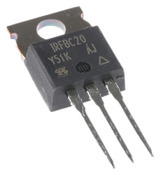 MOSFET N-kanałowy 2.2 A TO-220AB 600 V Pojedynczy 50 W 4,4 oma