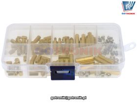 Tulejki dystansowe i nakrętki - zestaw 120 sztuk typ 1