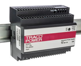 Zasilacz szyny DIN U wy 24V dc I wy 3.75A U we 85 → 264V ac TRACOPOWER 90W impulsowy