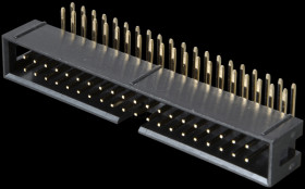 Box connector, 40-pin, angled