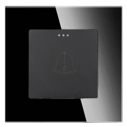 Włącznik szklany dzwonkowy - czarny - Tawoia Glass