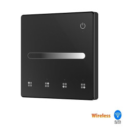 Naścienny panel bezprzewodowy 2.4GHz LED MONO 4 strefy/4 sceny 3V czarny